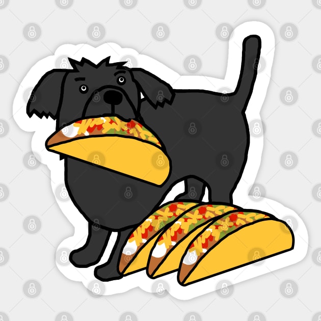 Animals with Food Cute Dog Eats Tacos The Dog Mom Sticker TeePublic